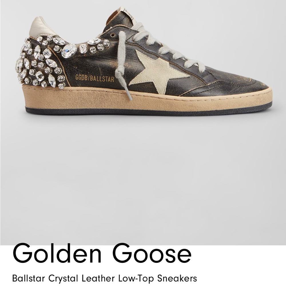 Ballstar Crystal Leather Low-Top Sneaker